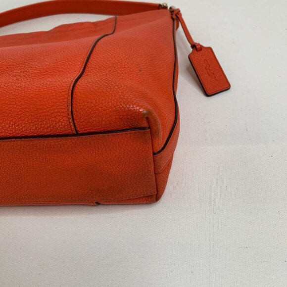 Coach orange leather tote bag - Picture 7 of 8